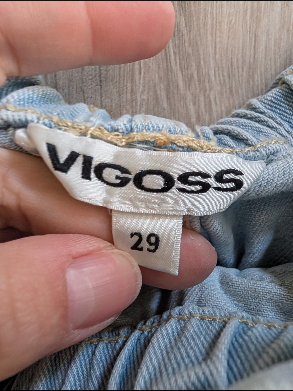 Vigoss Light Blue Paperbag Drawstring High Waist Shorts, Size 29 (C5) - Picture 5 of 7